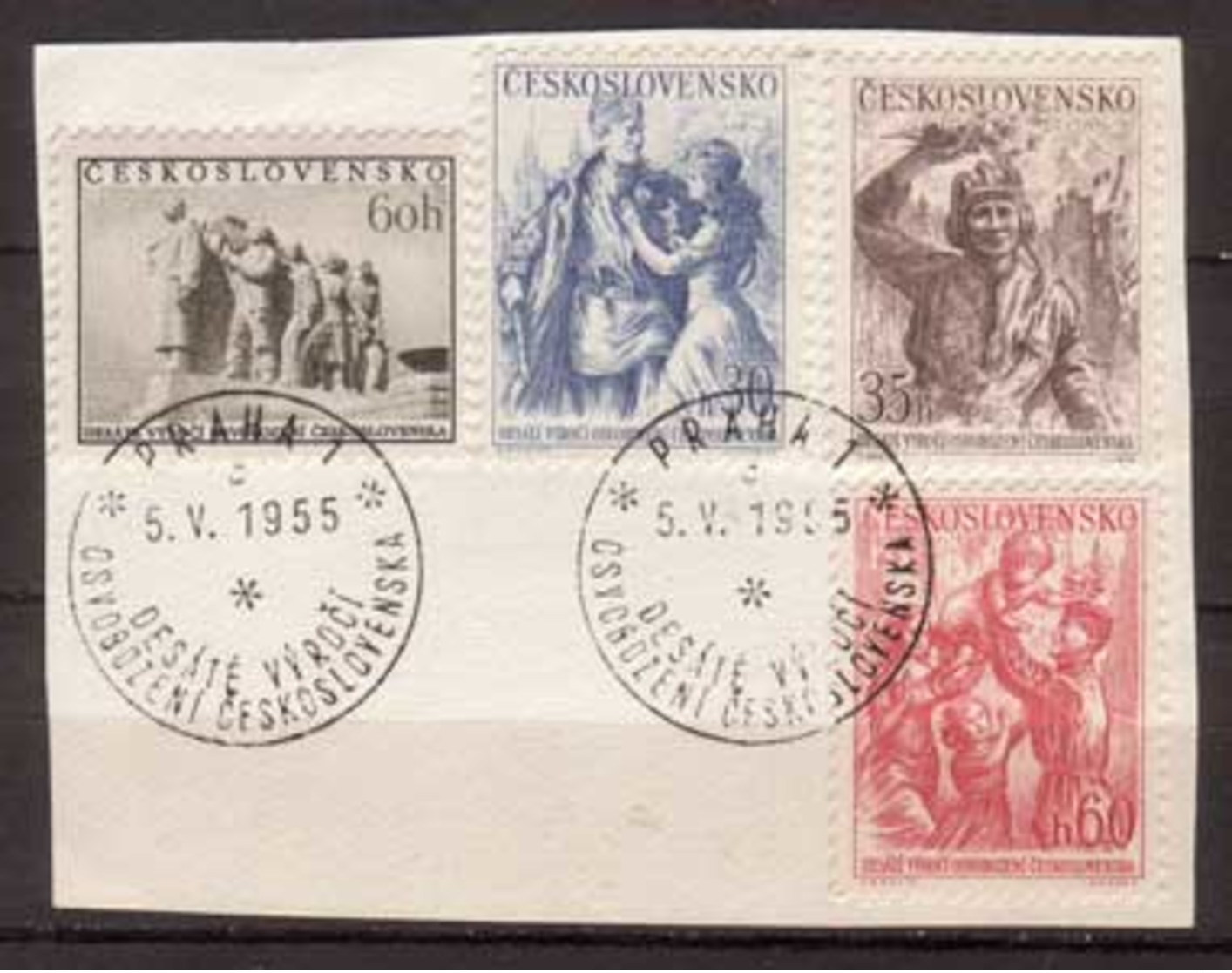 Tschechoslowakei / CSSR , 1955 , Mi.Nr. 902 - 905 O / Used  Auf Papier Ersttagsstempel - Used Stamps