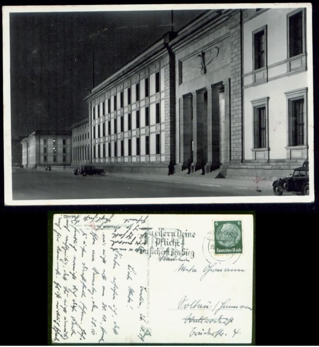 P0909 - DR Postkarte Reichskanzlei Berlin: Gebraucht Mit Werbestempel Eisernes Kreuz Tu Eisern Deine Pflicht Berlin - So - Covers & Documents