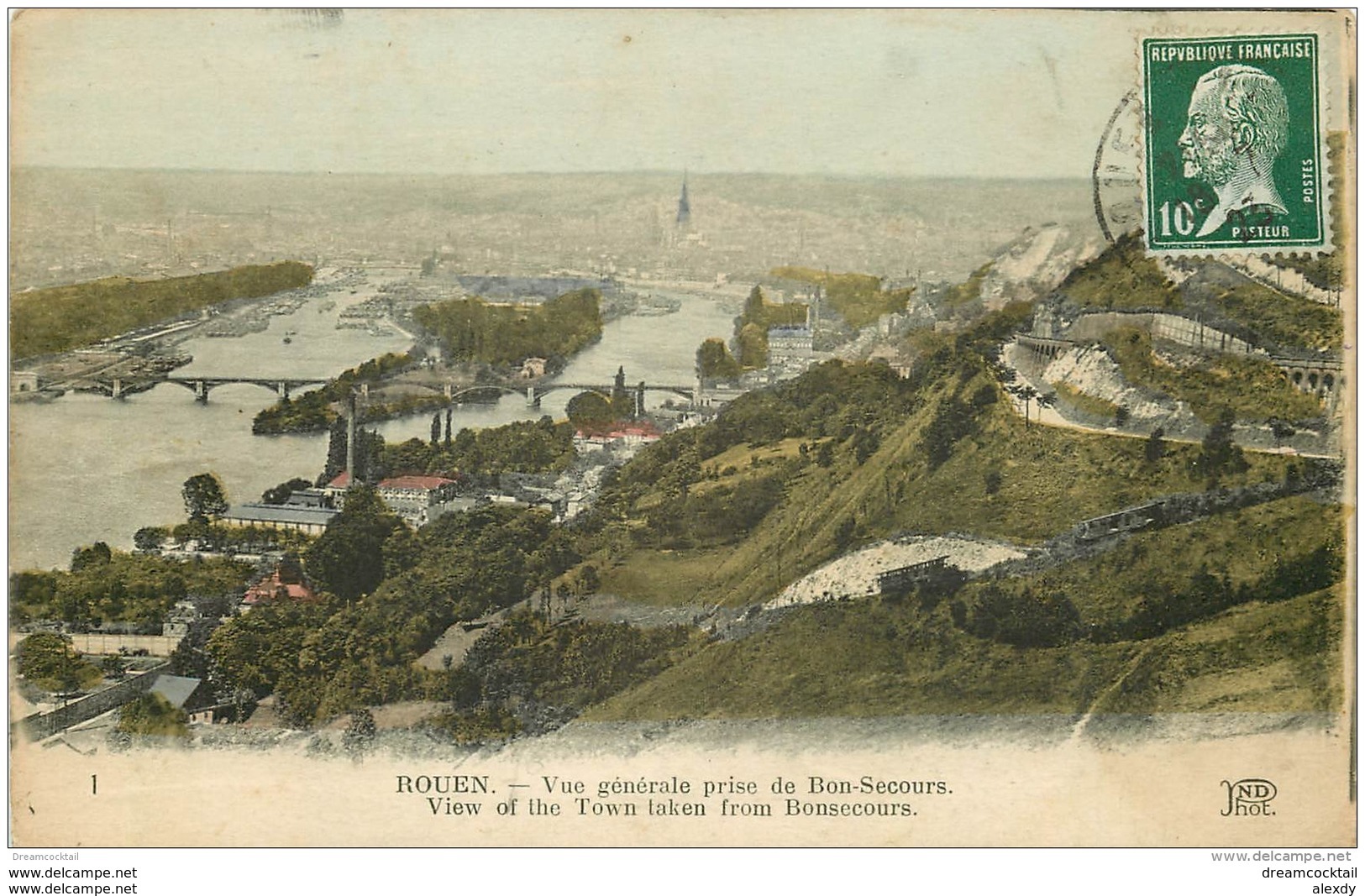 76 ROUEN. Vue Prise De Bon-Secours 1923 - Rouen