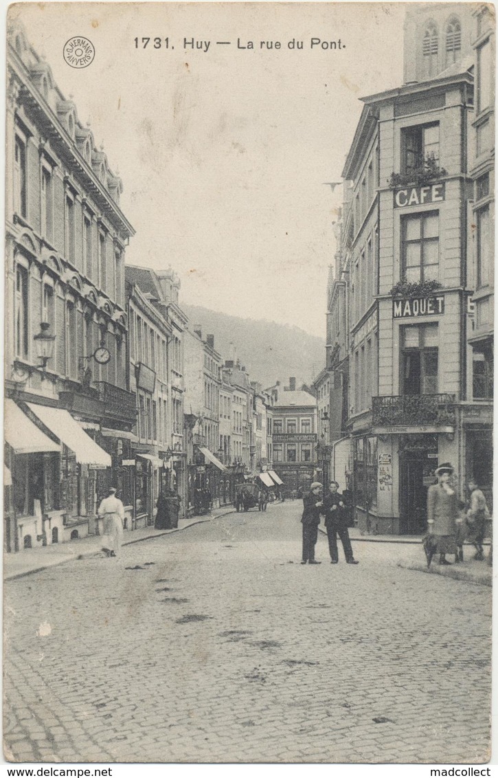 Postkaart CPA  Hoei - Huy. La Rue Du Pont.1911 - Huy