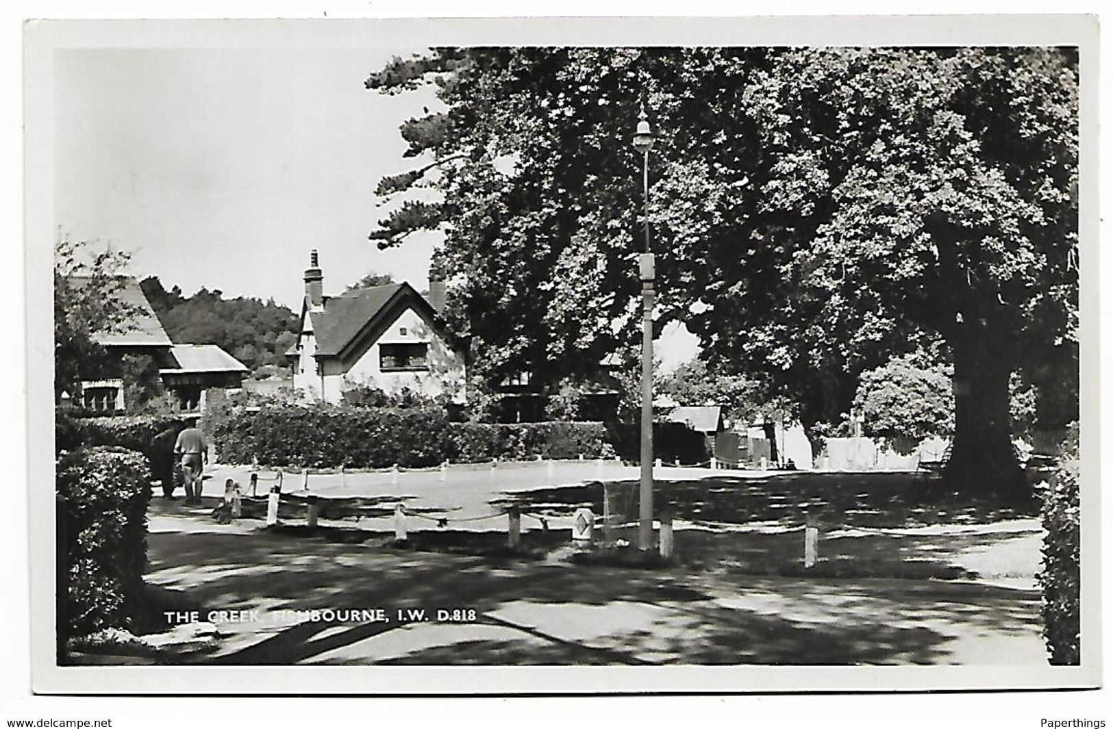 Real Photo Postcard, The Creek, Fishbourne, I.w. D.818. Houses, Street, Road, Landscape. - Chichester