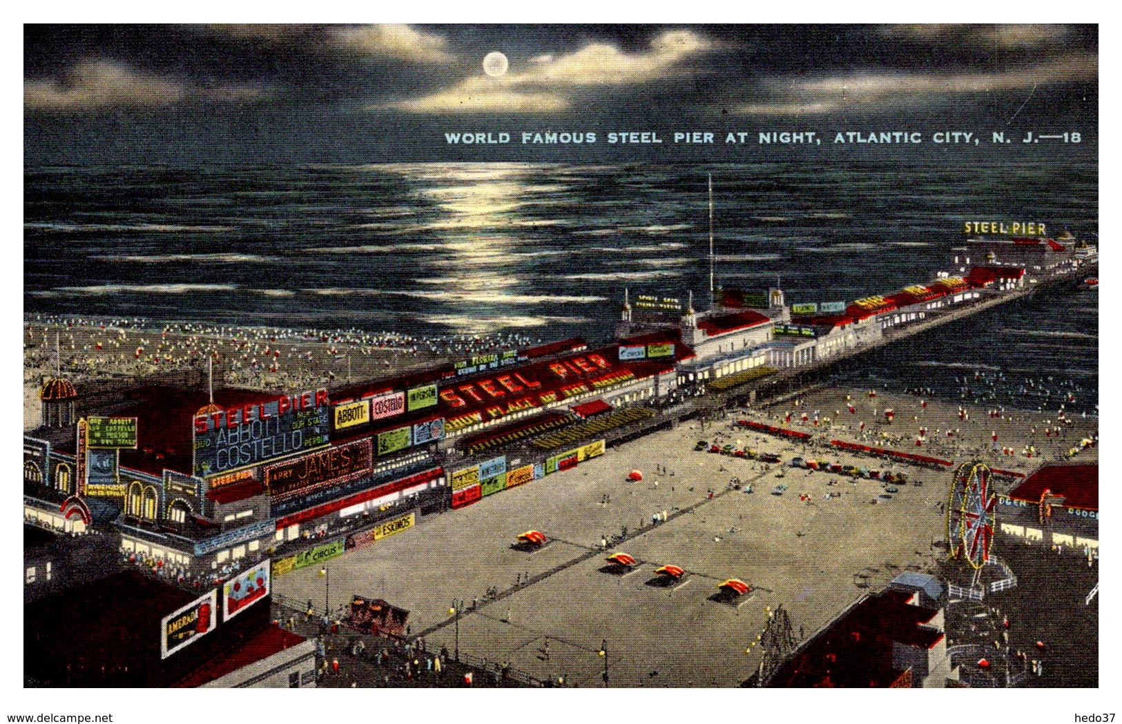 Etats Unis - Atlantic City - World Famous Steel Pier At Night - Atlantic City