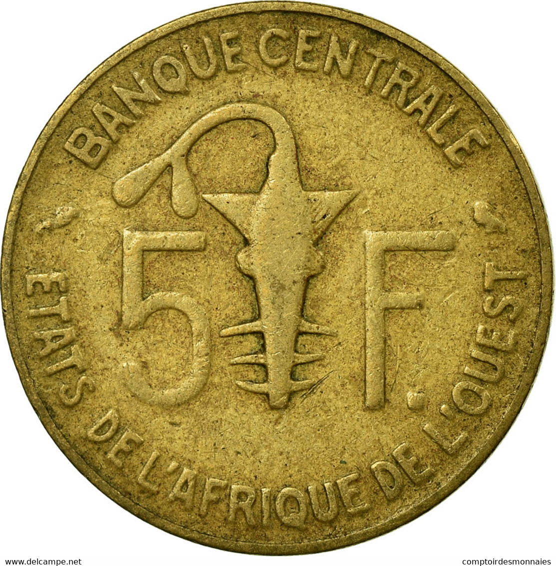 Monnaie, West African States, 5 Francs, 1965, Paris, TB+ - Côte-d'Ivoire
