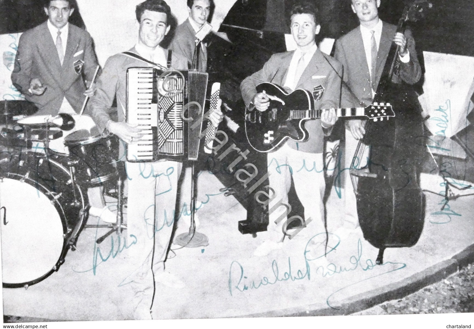 Musica - Fotografia Quintetto Arlecchio Con 4 Autografi - Prandoni - 1957 Ca. - Altri & Non Classificati