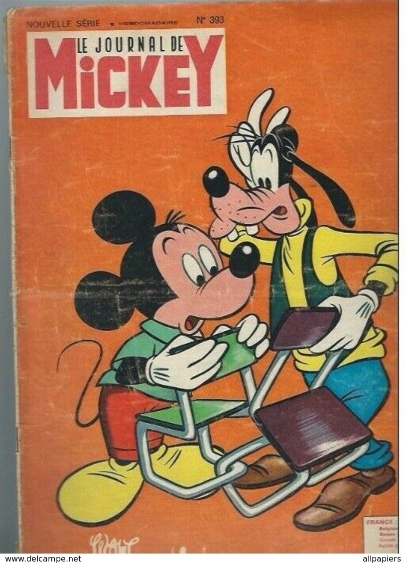 Le Journal De Mickey N°393 Nouvelle Série Lancelot - La Belle Au Bois Dormant - Tim La Brousse De 1959 - Journal De Mickey