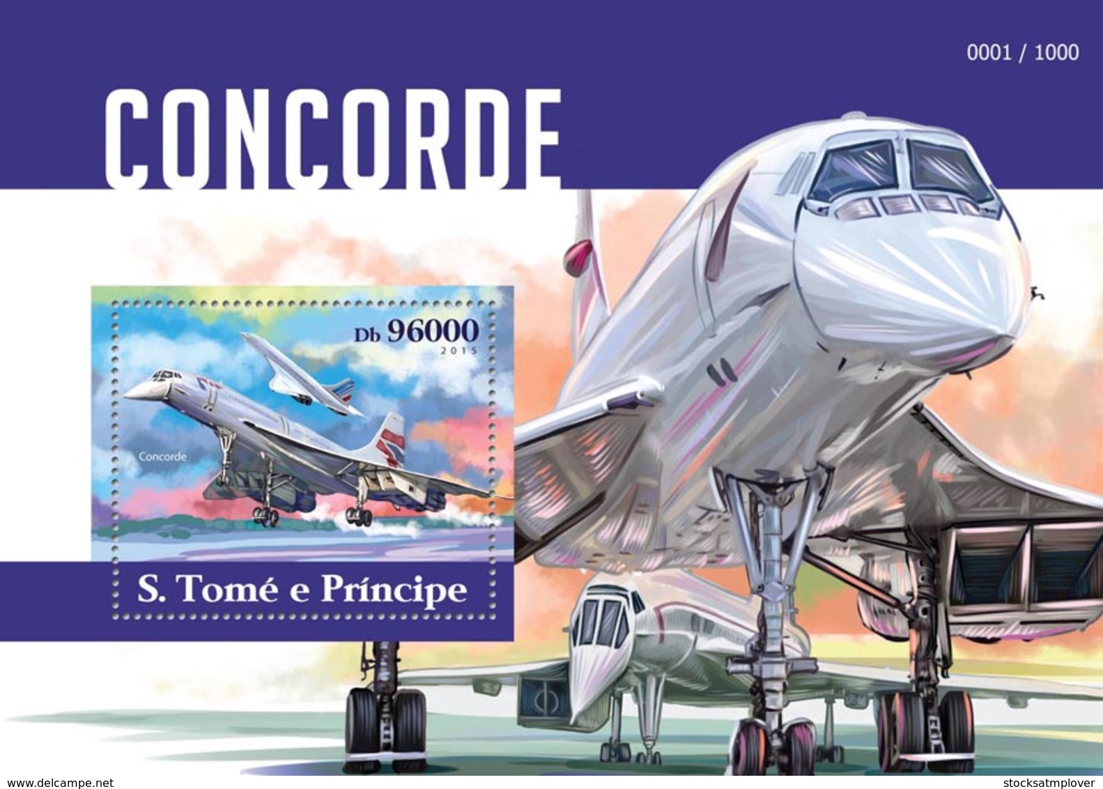 Sao Tome  2015 Concorde .airplane - Sao Tome Et Principe