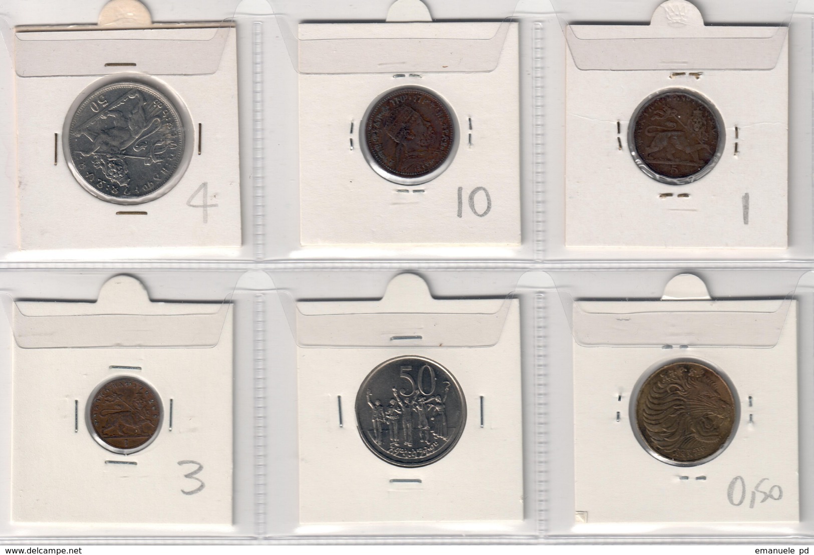 Ethiopia Lot Collection 6 Coins (Empire & Republic) - Etiopia