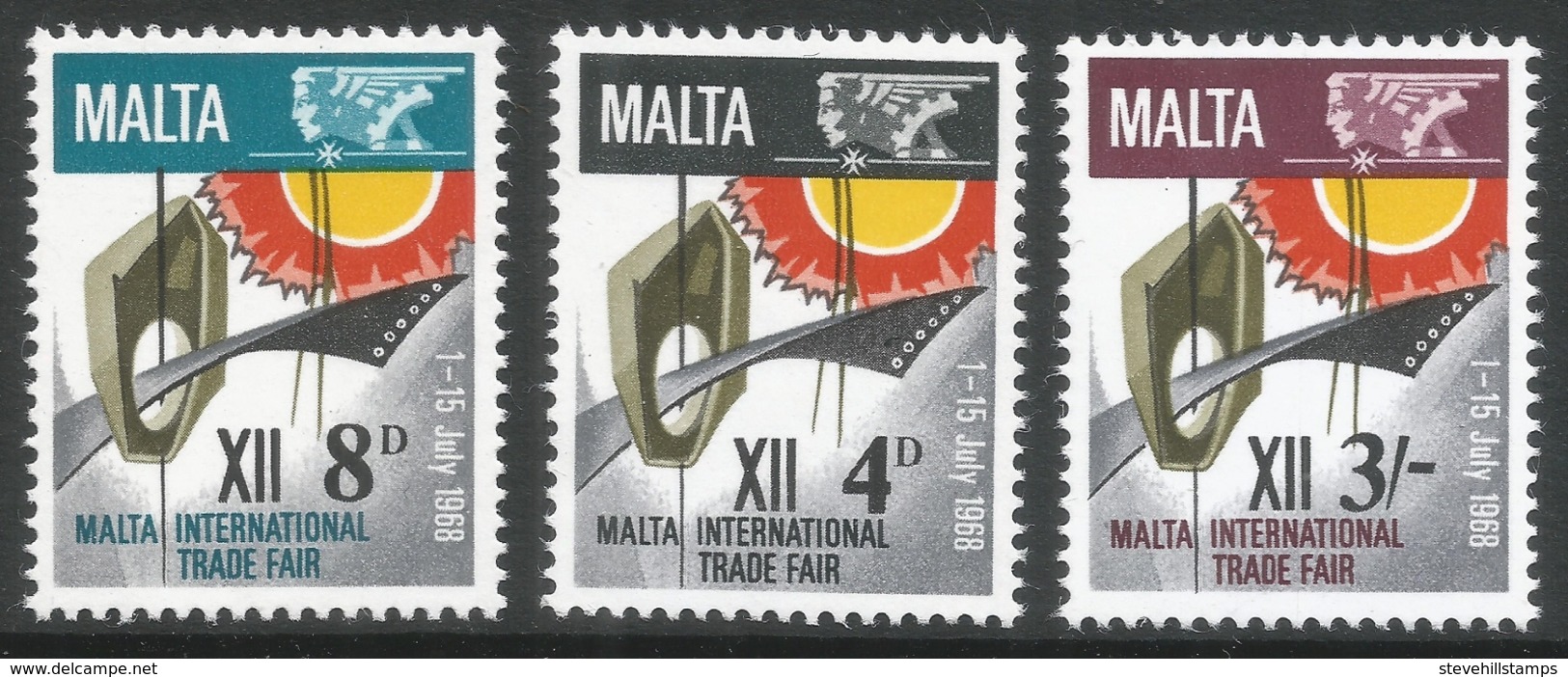 Malta. 1968 Malta Trade Fair. MNH Complete Set. SG 402-404 - Malta