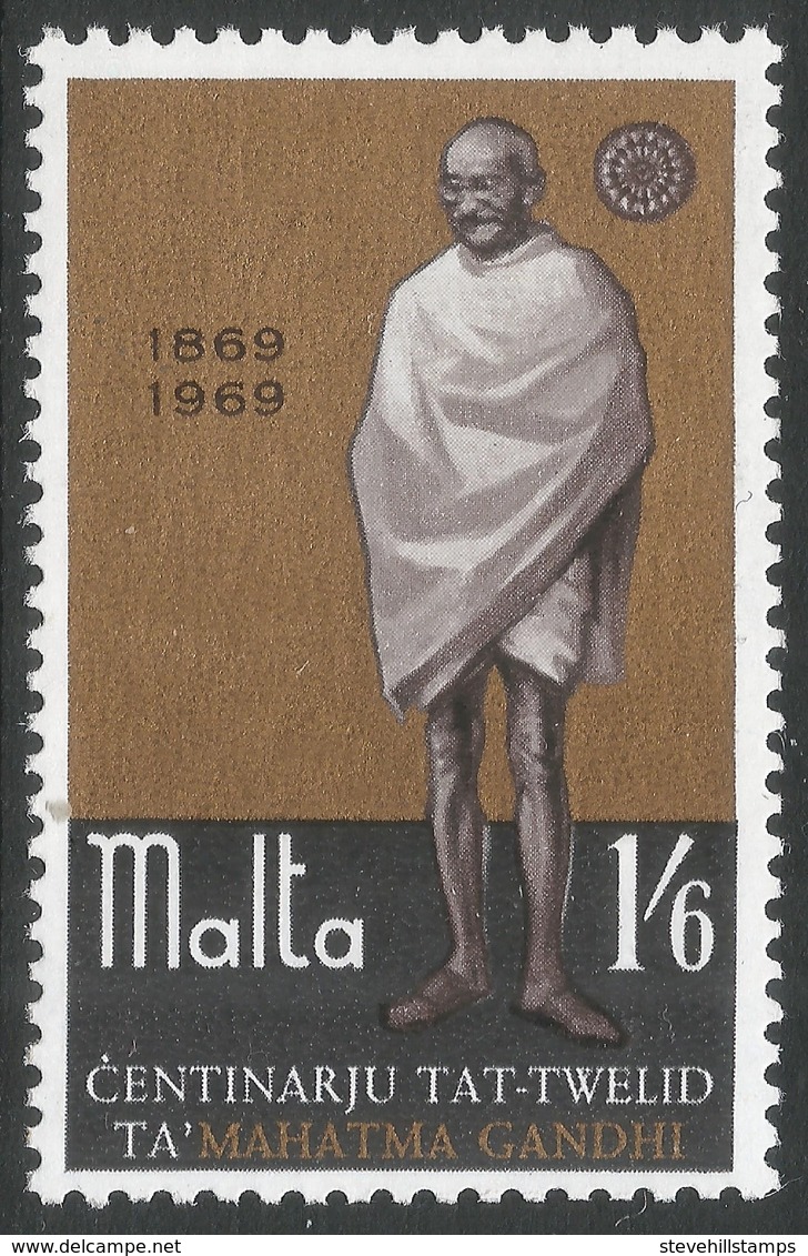 Malta. 1969 Birth Centenary Of Mahatma Ghandi. 1/6 MNH. SG 415 - Malta