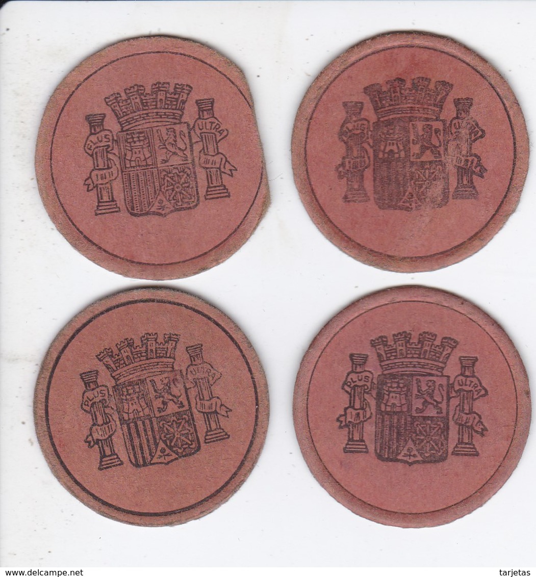 LOTE DE 4 SELLO MONEDAS DE ESPAÑA DE LA REPUBLICA ESPAÑOLA - Andere & Zonder Classificatie