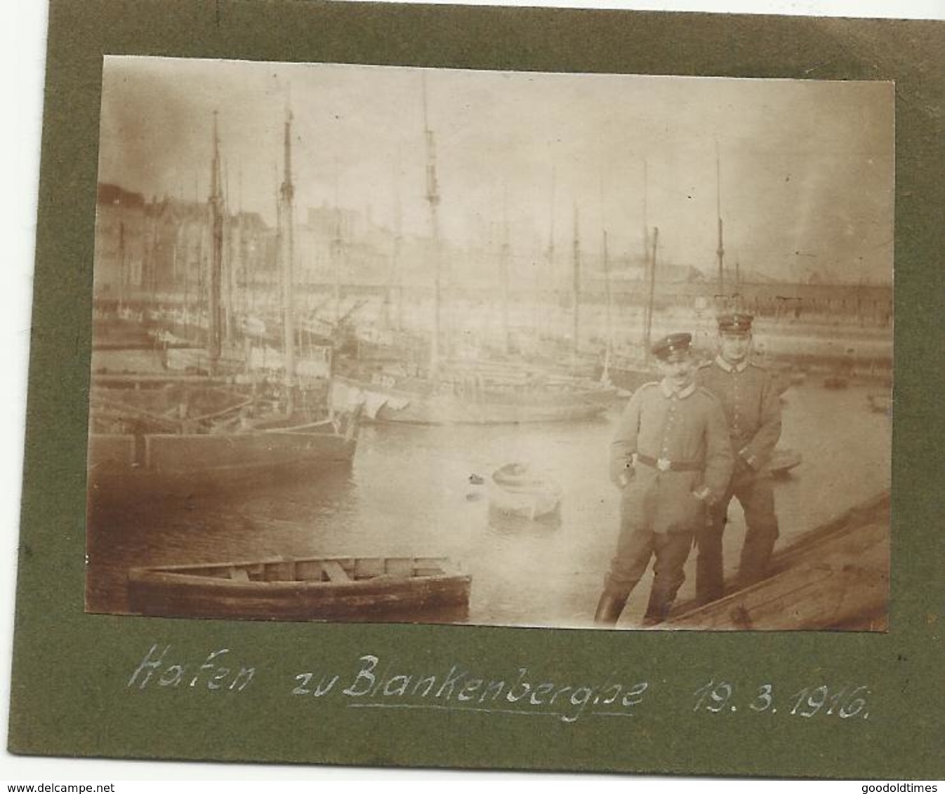 Hafen Blankenberge 19.03.1916  Foto Op Karton 8x5.5  (1529) - Blankenberge