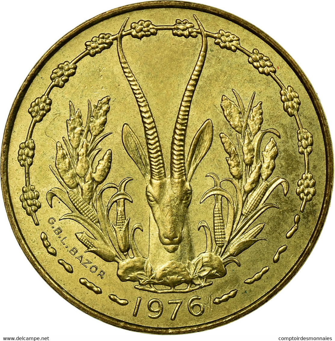 Monnaie, West African States, 10 Francs, 1976, Paris, TTB - Côte-d'Ivoire