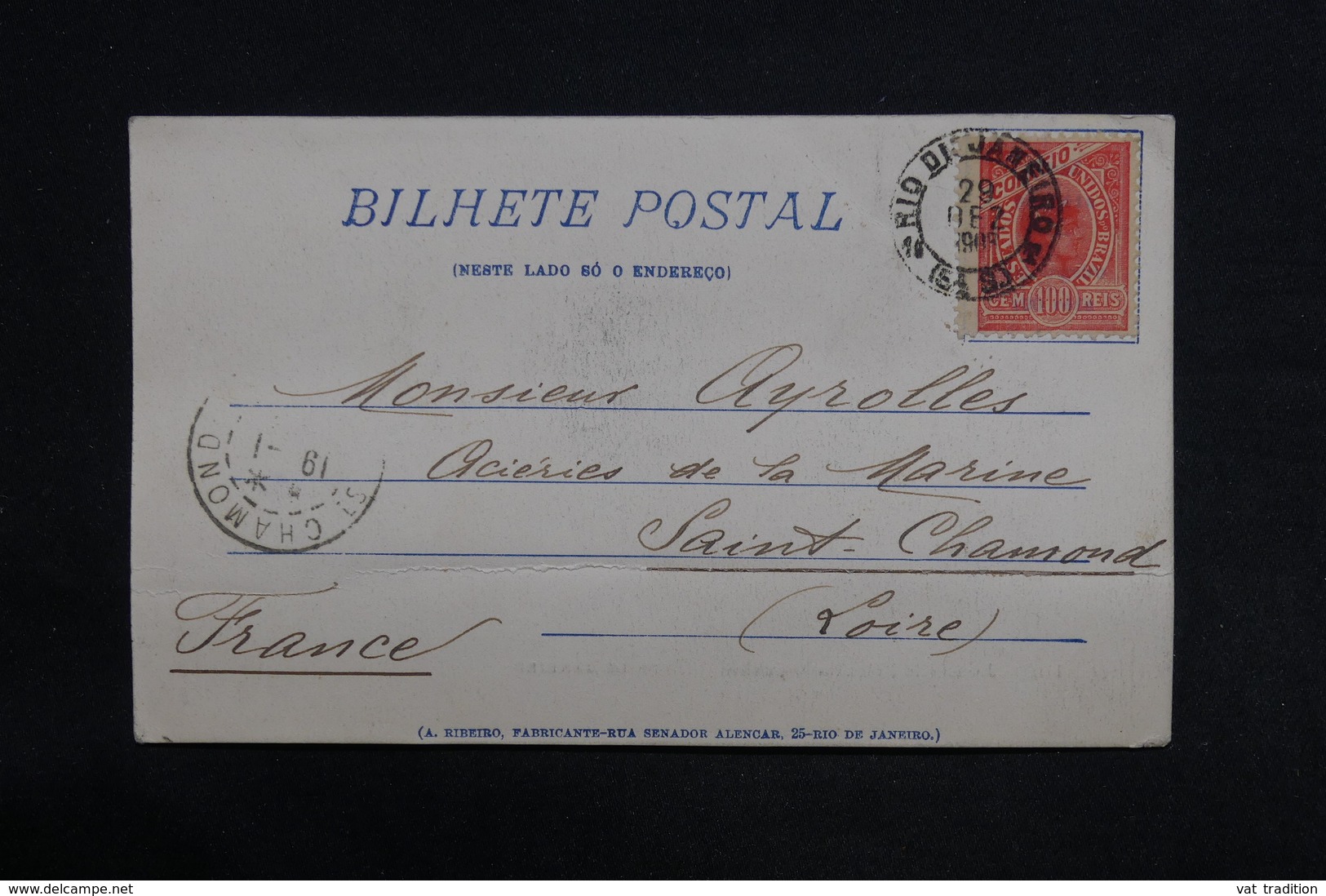 BRÉSIL - Affranchissement De Rio De Janeiro Sur Carte Postale Pour La France En 1904 - L 29026 - Covers & Documents