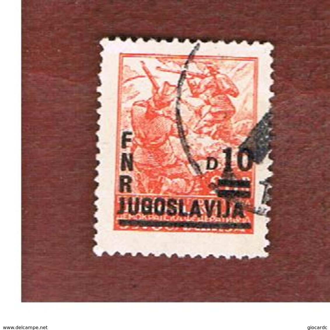 JUGOSLAVIA (YUGOSLAVIA)   - SG 618  -    1949 FIGHTING PARTISAN OVEPRINTED -   USED - Usati