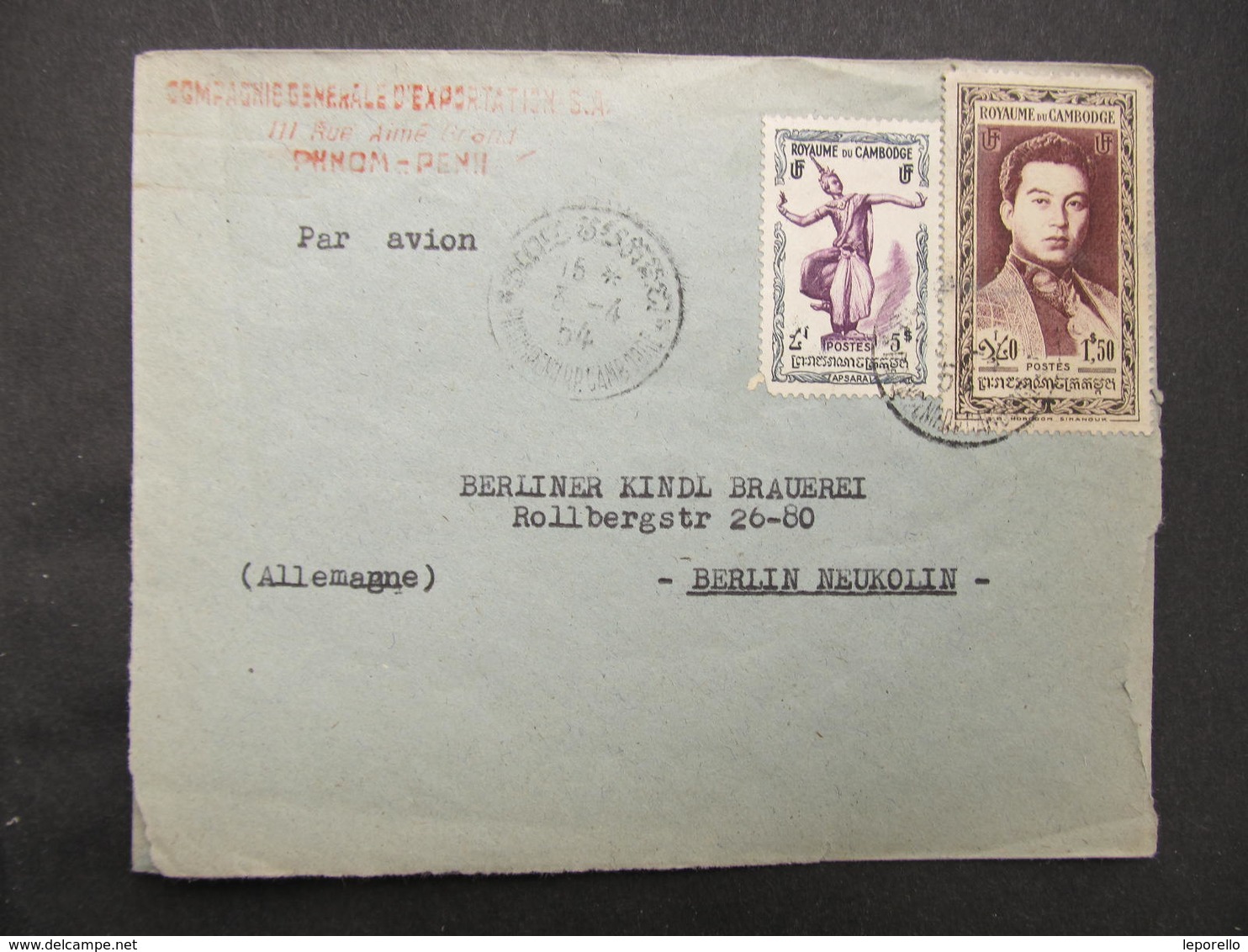 BRIEF Cambodge - Berlin 1954 // D*38226 - Kampuchea