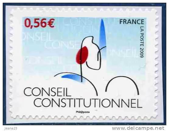 0337  Le Conseil Constitutionnel 2EME TIRAGE (4347)  Neuf ** 2009 Adhésif + - Autres & Non Classés