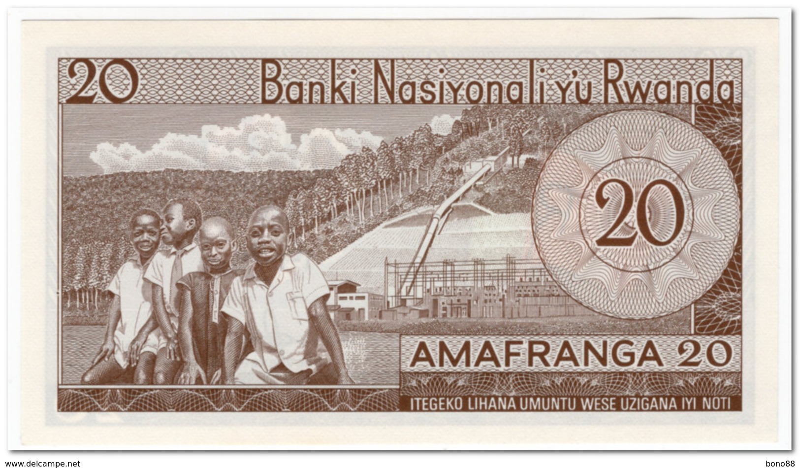 RWANDA,20 FRANCS,1976,P.6e,UNC - Rwanda