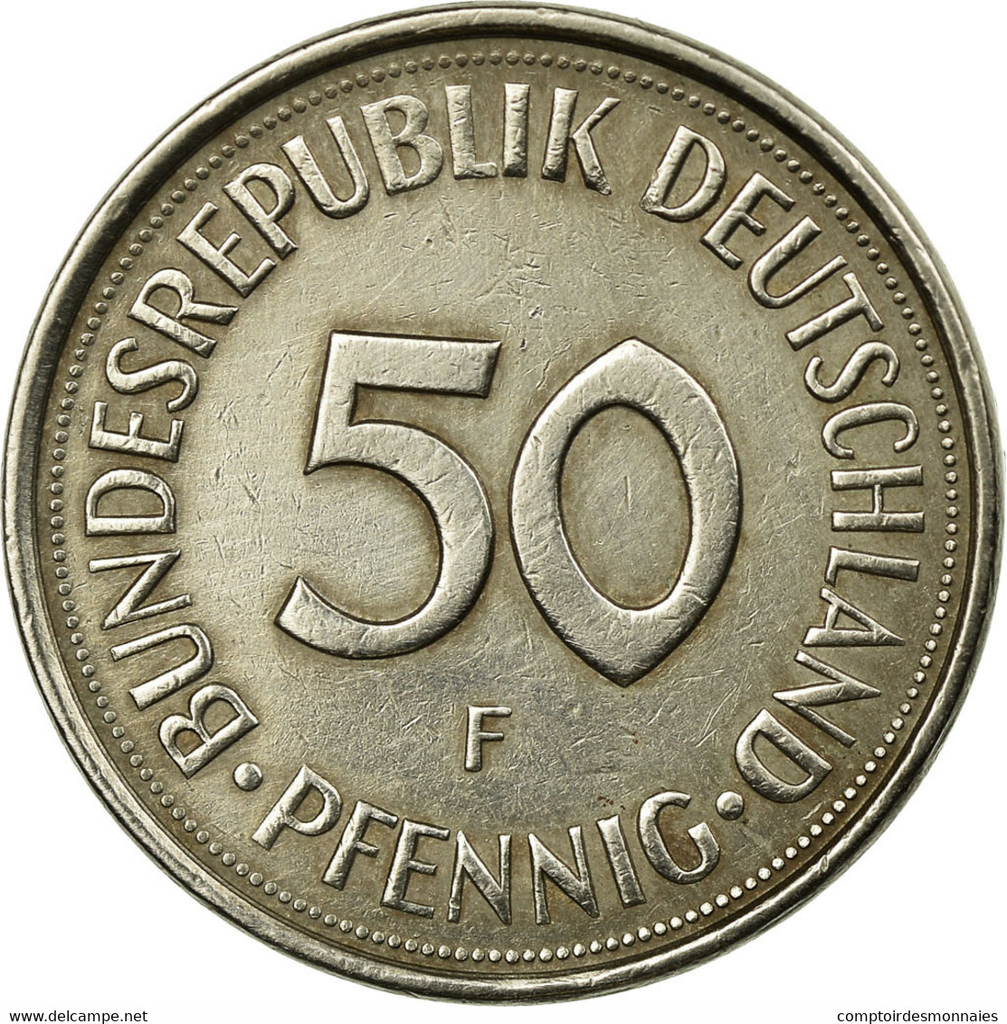 Monnaie, République Fédérale Allemande, 50 Pfennig, 1981, Stuttgart, TTB - 50 Pfennig