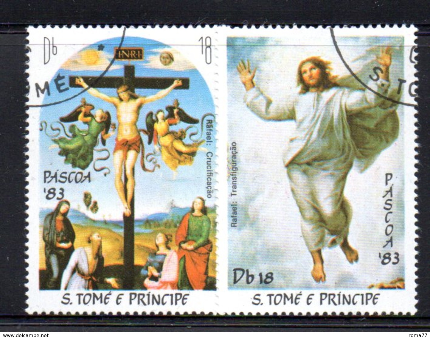 APR927 - ST THOMAS E PRINCE 1983 , Yvert N. 735/736  Usata.  (2380A) . Pasqua - Pasqua