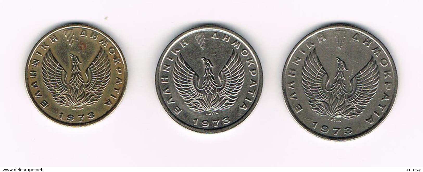 )  GRIEKENLAND  2 - 5 - 10 DRACHMAI 1973 - Grèce