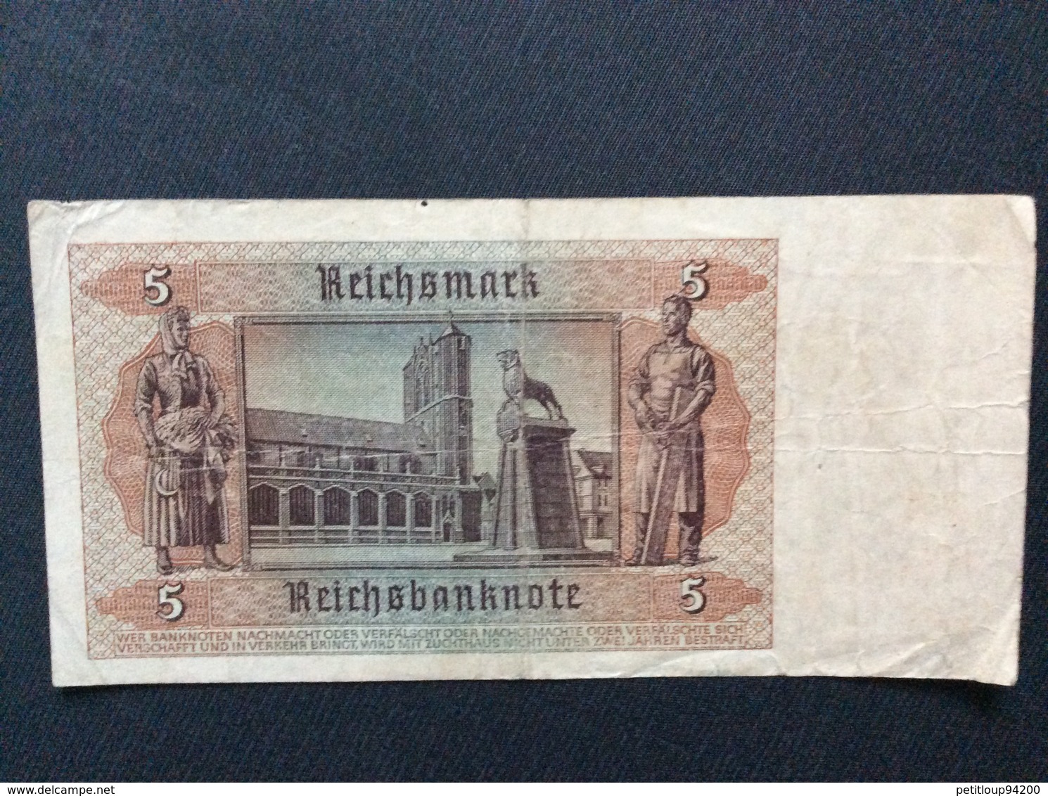 BILLET ALLEMAGNE  Monnaie Des Camps  *5 Reichsmark  1942 - 5 Reichsmark