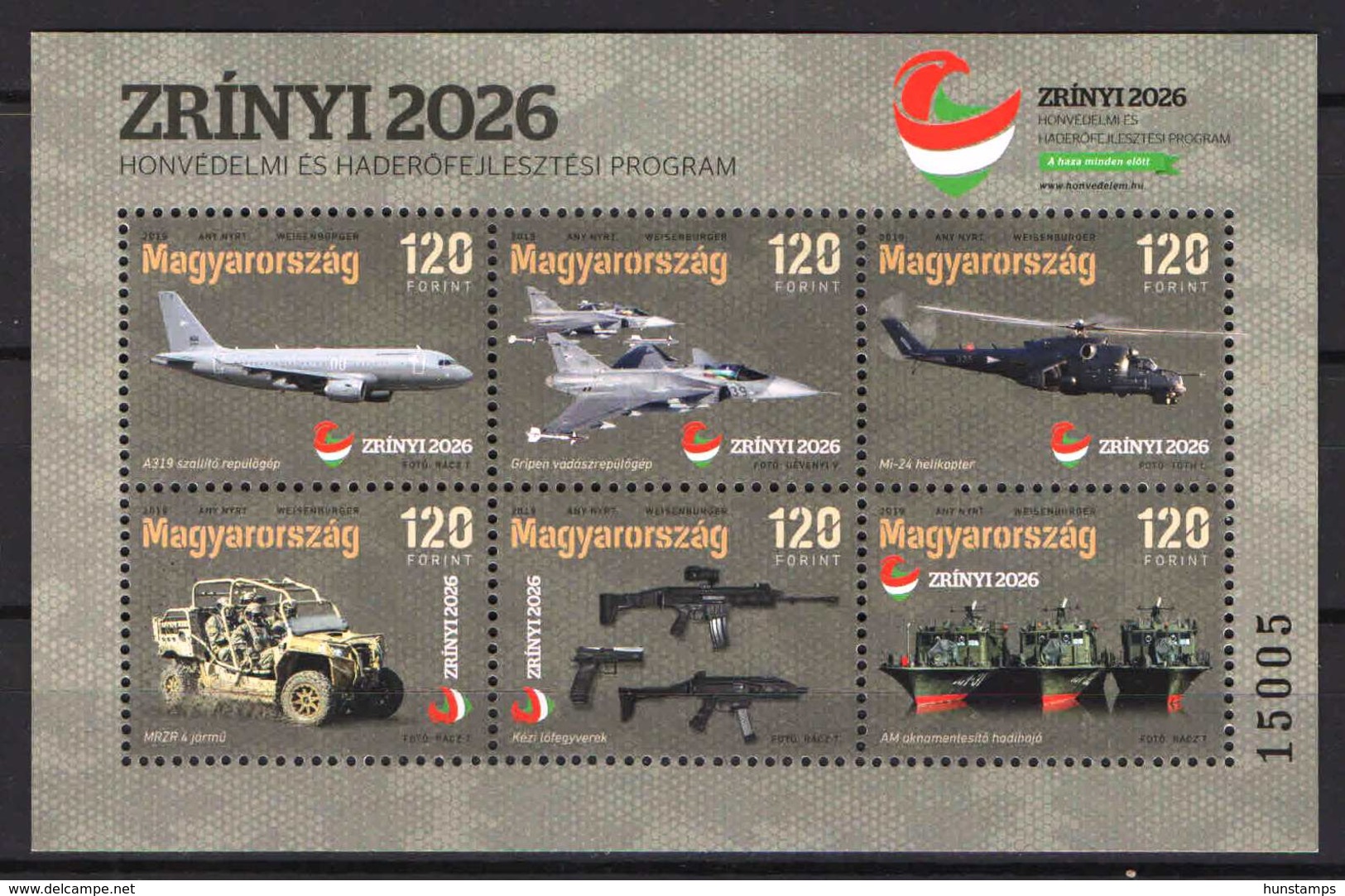 Hungary 2019. Zrinyi Army / Military Development Program Aviation Sheet MNH (**) - Nuovi