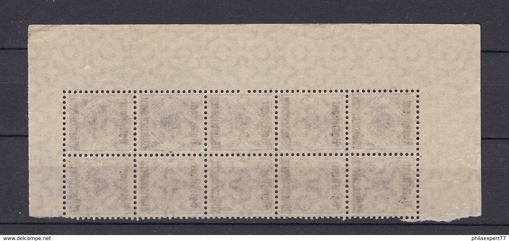 Wuerttemberg - Dienstmarken - 1919 - Michel Nr. 141 Bogenteil - 20 Euro - Sonstige & Ohne Zuordnung