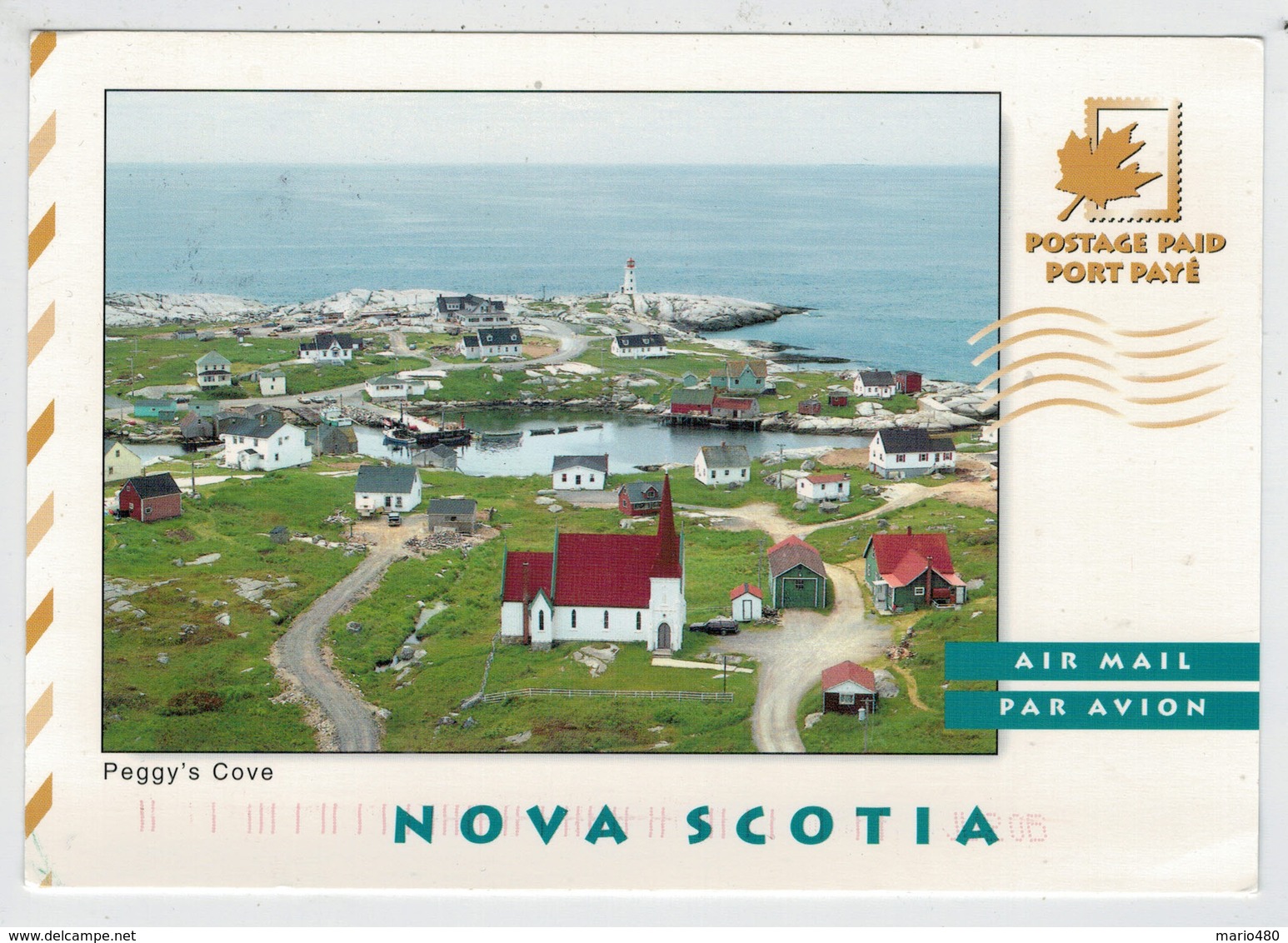 NOVA  SCOTIA    PEGGY'S  COVE                  (VIAGGIATA) - Altri & Non Classificati