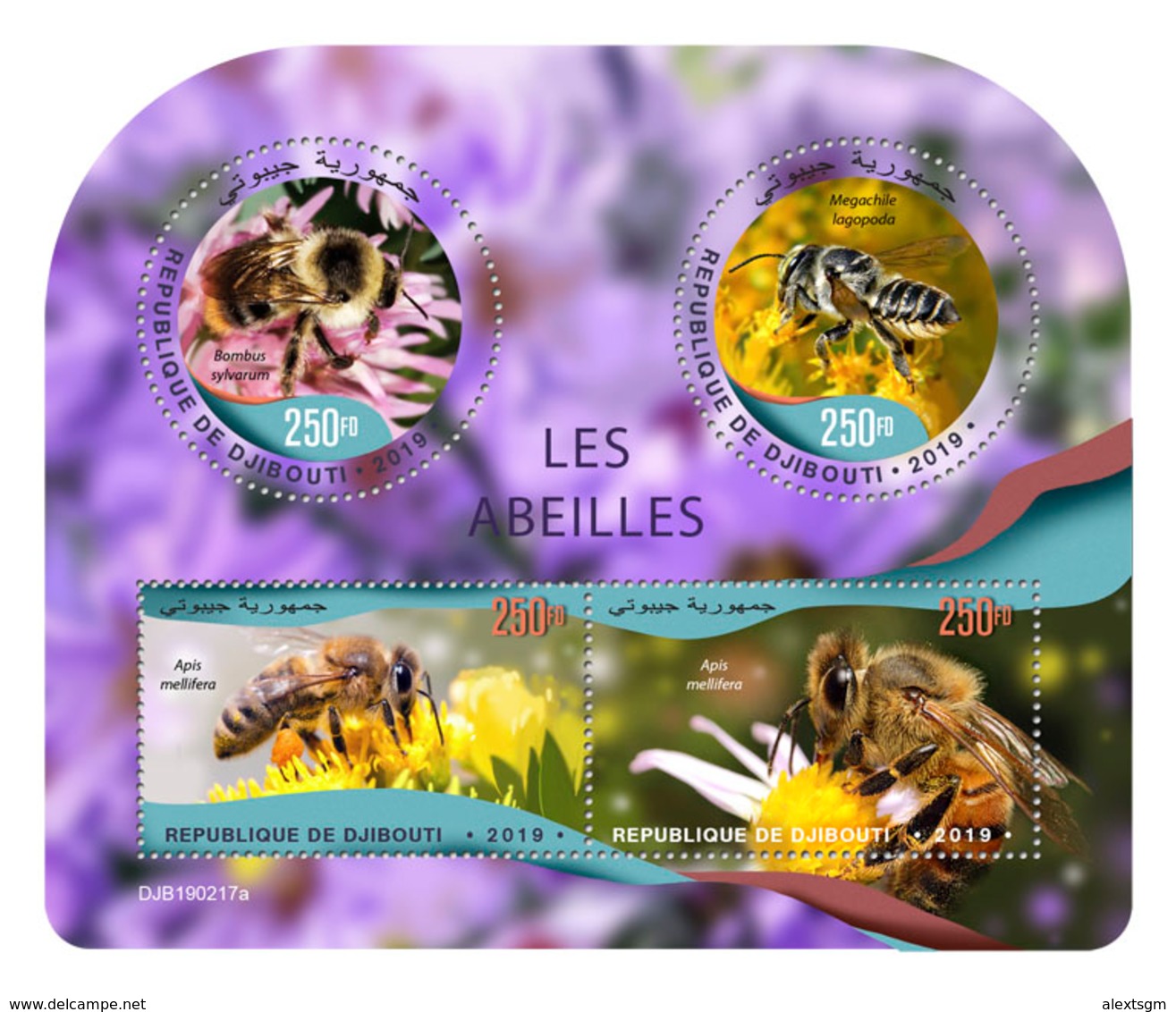 DJIBOUTI 2019 - Bees. Official Issue - Honeybees