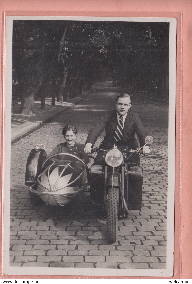 OLD PHOTO POSTCARD - MOTOR - MOTO  -  1930'S - - Motorbikes