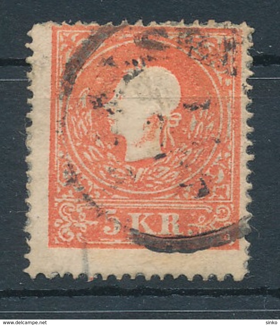 1858. Typography 5kr Stamp With Embossed Printing - Ungebraucht