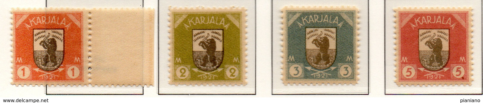 PIA - FINLANDIA  - CARELIA - 1922 : Governo Provvisorio - Stemma  - (Yv  1-15) - Neufs