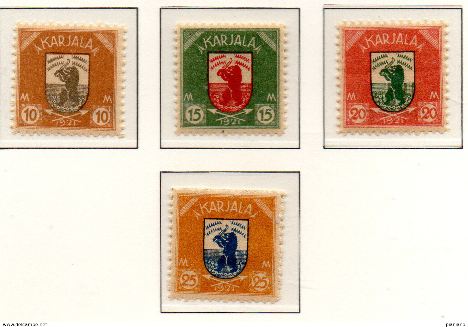 PIA - FINLANDIA  - CARELIA - 1922 : Governo Provvisorio - Stemma  - (Yv  1-15) - Local Post Stamps