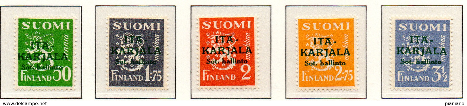 PIA - FINL- CARELIA ORIENTALE - 1941 : Amministrazione Militare - Francobolli Di Finlandia Sovrastampati  - (Yv  8-15) - Local Post Stamps