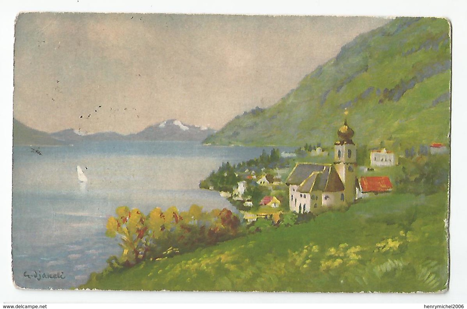 Suisse - Sz Schwyz - Gersau 1932 Carte Illustrée Illustrateur 1932 - Gersau