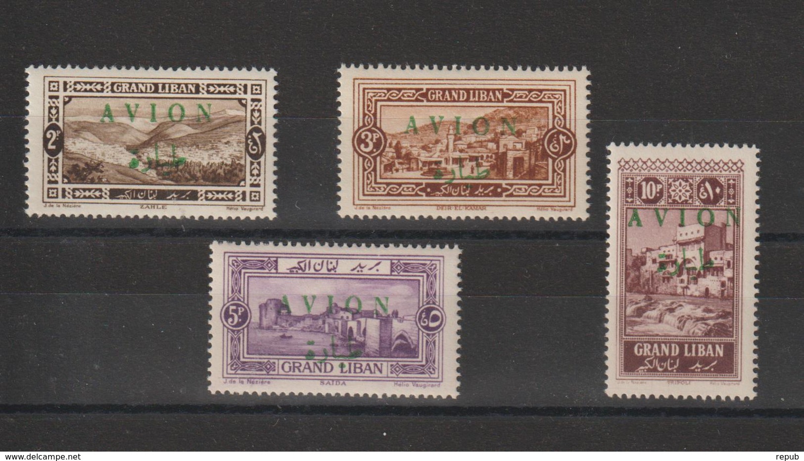 Grand Liban 1925 PA 9-12 , 4 Val * Charnière - Posta Aerea