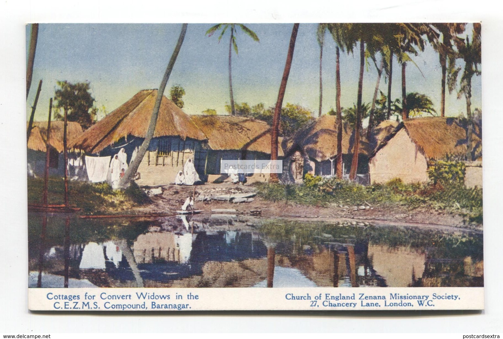 Baranagar, West Bengal - Cottages For Convert Widows - Old India Missionary Society Postcard - India