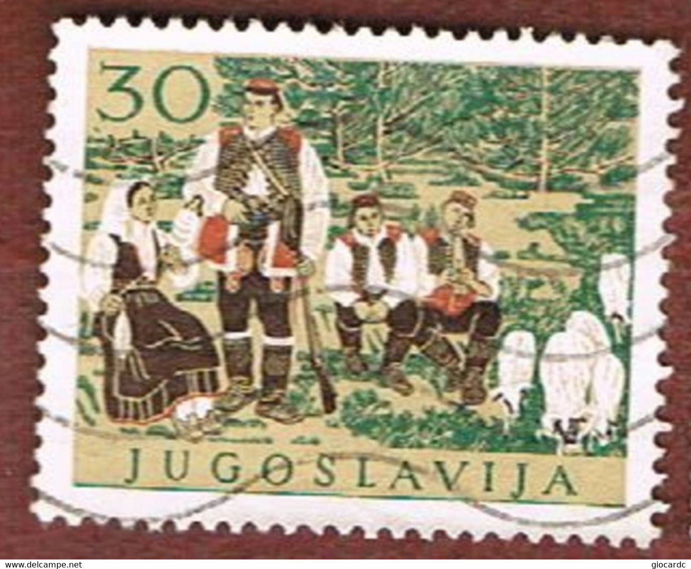 JUGOSLAVIA (YUGOSLAVIA)   - SG 862   -    1957   NATIONAL COSTUMES     -   USED - Used Stamps