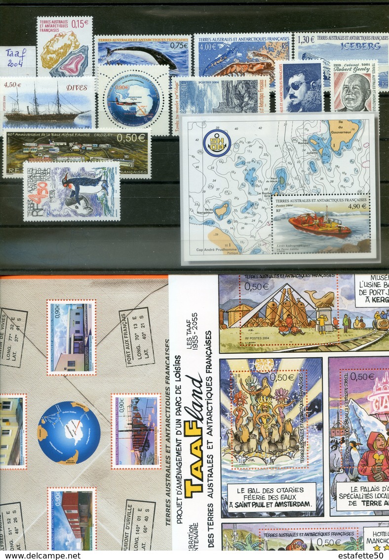 TAAF; FSAT ;2004;année Complète; TP N° 384 à 403; Avec BF 10, BF 11,BF 12 ;NEUFS**;MNH - Full Years