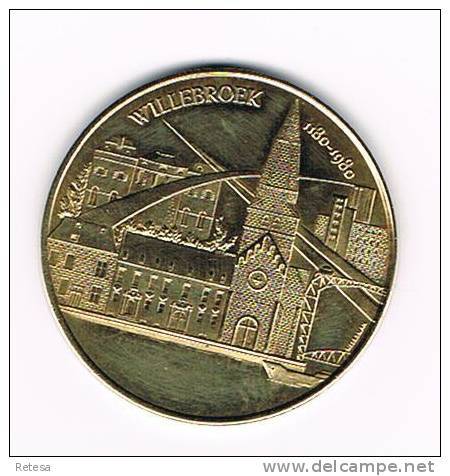 XX  WILLEBROEK  50 KAPOENEN    1980 - Tokens Of Communes