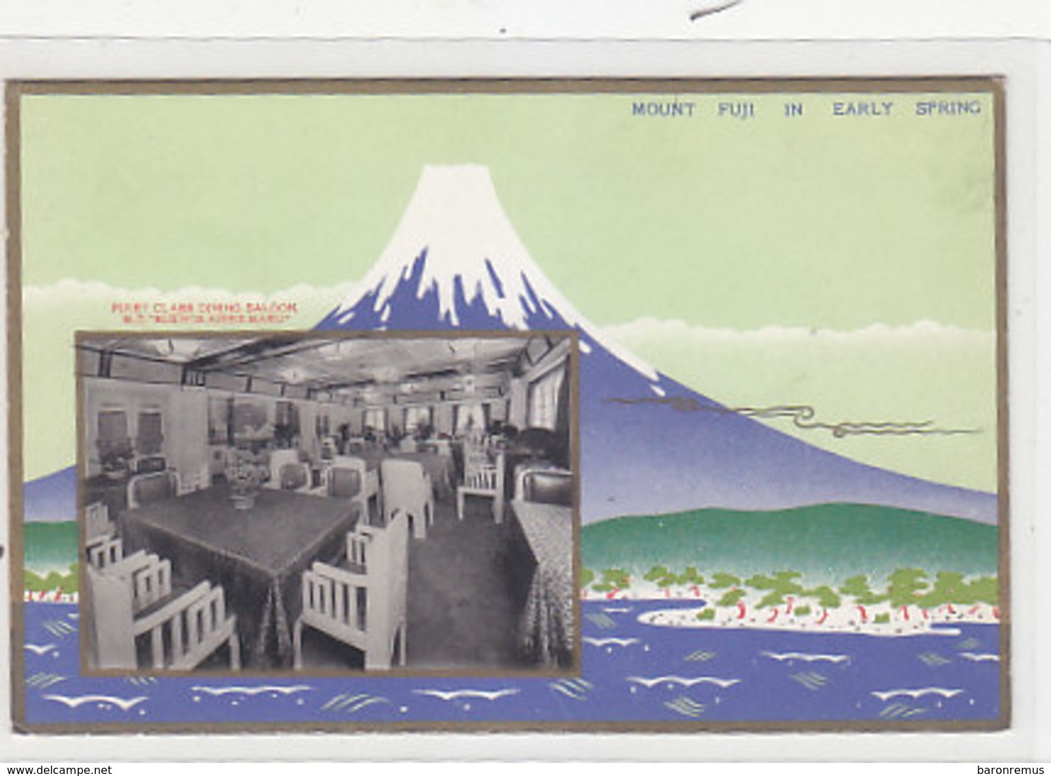 MS "Buenos Aires Maru" - First Class Dining Saloon - Mount Fuji         (190506) - Piroscafi