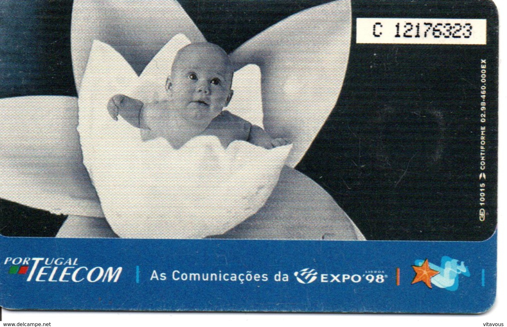 Télécarte Portugal Telecom Fleur Naissance Bébé  Phonecard  (G 116) - Portogallo