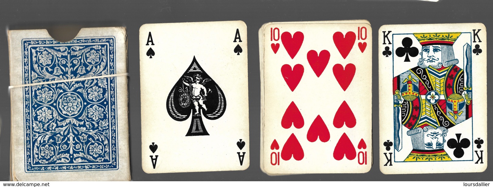 Jeu De 52 Cartes à Jouer Playing Cards Complet Pas De Jocker Dans Son étui Déchiré 2002 Ange As De Pique  13 - Cartes à Jouer Classiques