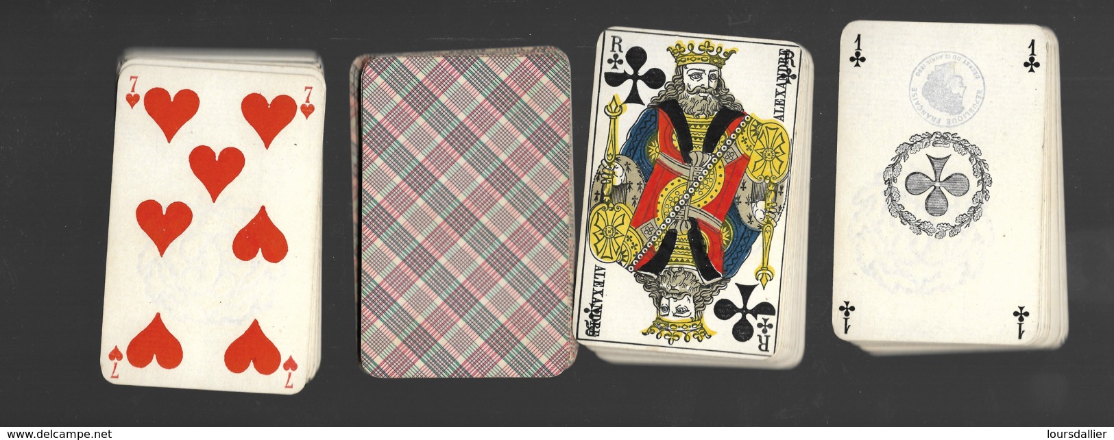 Jeu De 52 Cartes à Jouer Playing Cards Complet Pas De Jocker Filigrane 3ème République Tampon Decrêt   10 - Cartes à Jouer Classiques