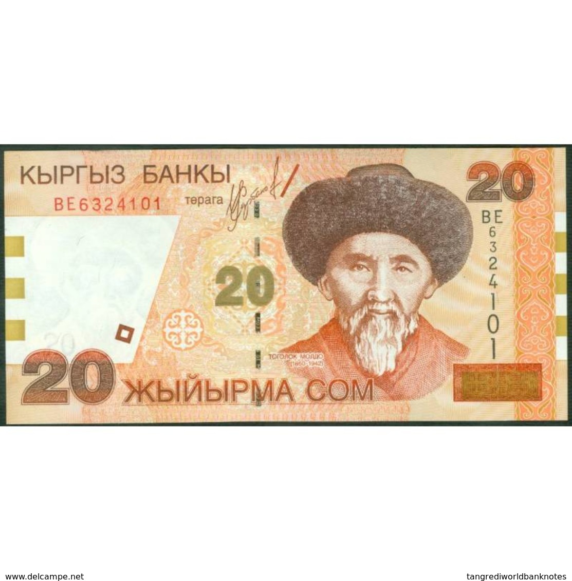 TWN - KYRGYZSTAN 19 - 20 Som 2002 Prefix BE﻿ UNC - Kirghizistan