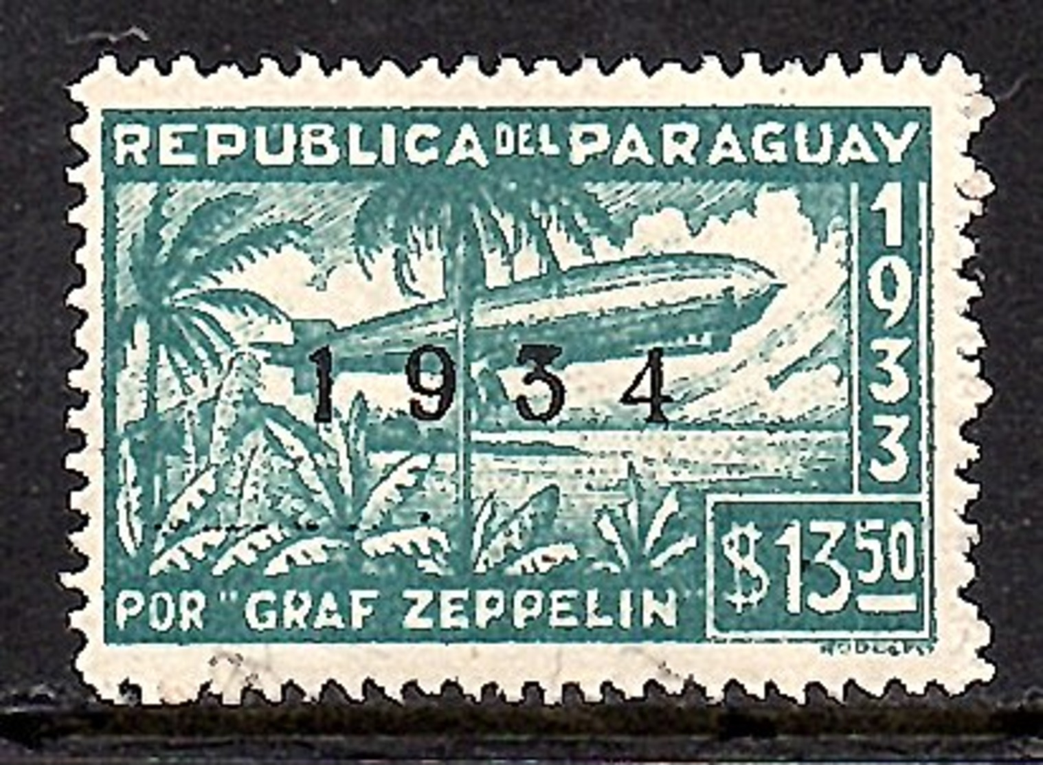 Graf Zeppelin 1934 MH, Very Fine (450) - Paraguay