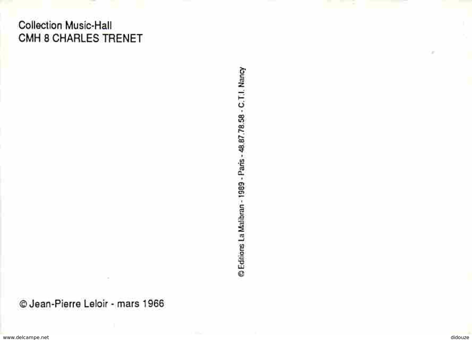 Musique - Charles Trenet - Voir Scans Recto-Verso - Musique Et Musiciens