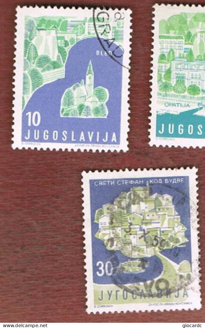 JUGOSLAVIA (YUGOSLAVIA)   - SG 917.923   -    1959  TOURISM  (2 STAMPS OF THE SET)-   USED - Used Stamps