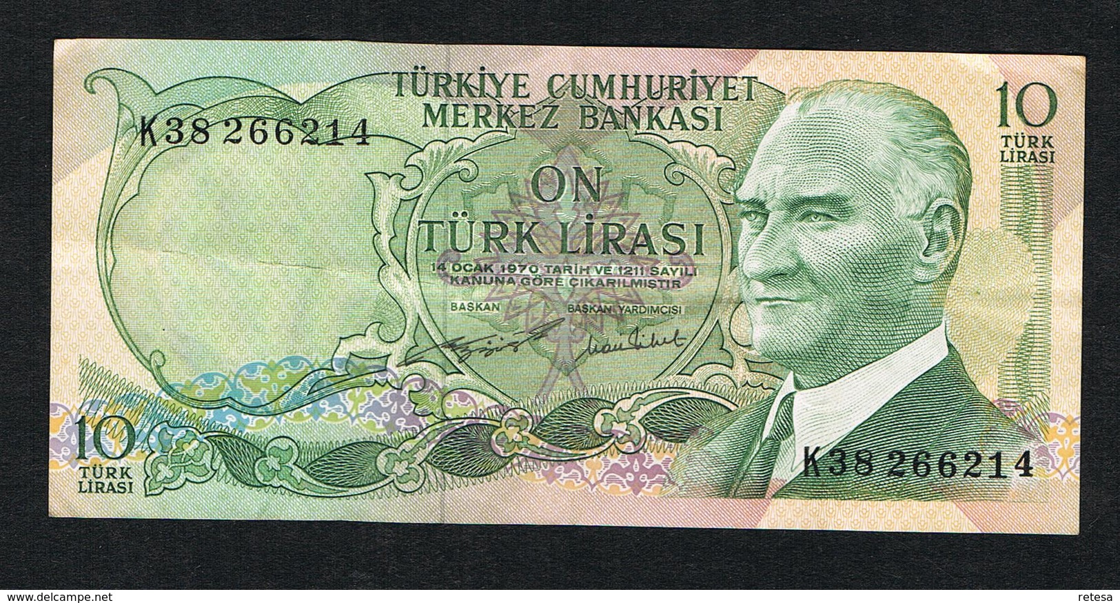 // TURKIJE  10 TURK LIRASI 1970 - Turquie