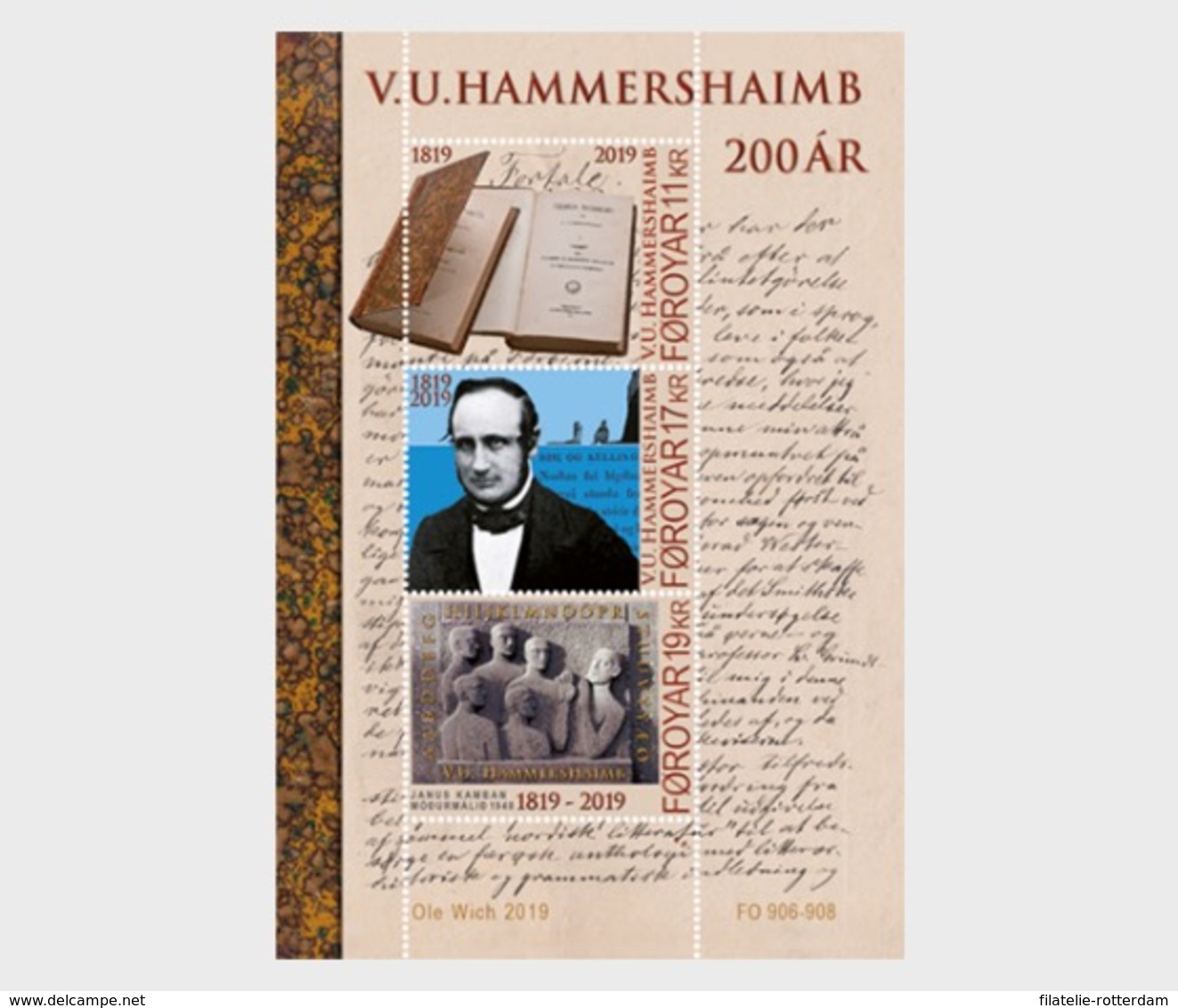 Faeroër / Faroes - Postfris / MNH - Sheet V.U. Hammershaimb 2019 - Faroe Islands